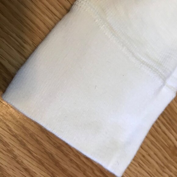 Vtg American Eagle Outfitter 1977 Athletic Fit Long Sleeve Cream Shirt Med Y2K - Picture 7 of 12